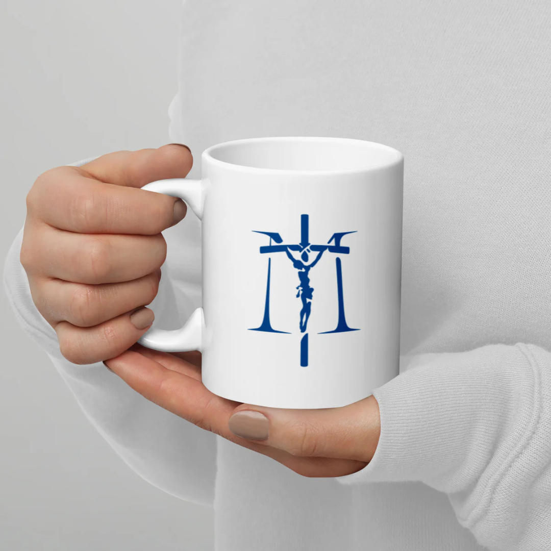Mysteries of the Rosary White Glossy Mug