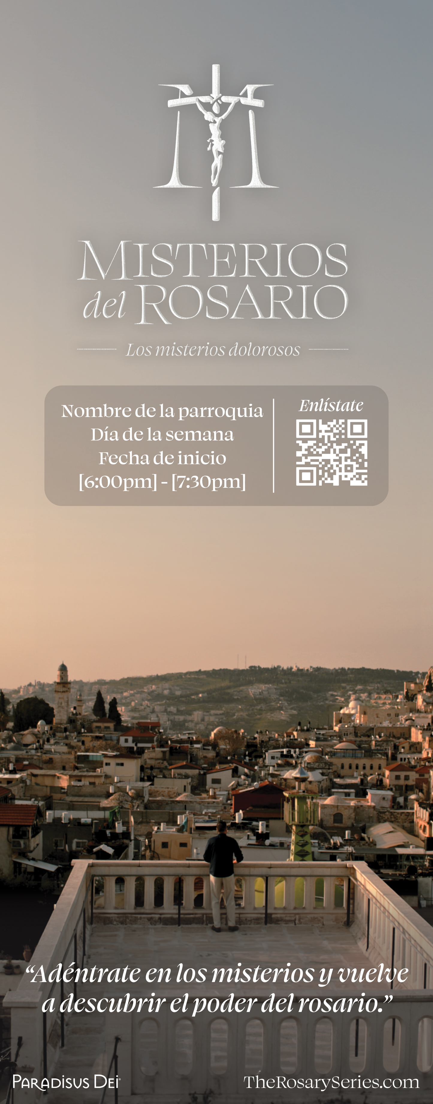 Misterios del Rosario: Dolorosos - Custom Pop-up Banner with Stand