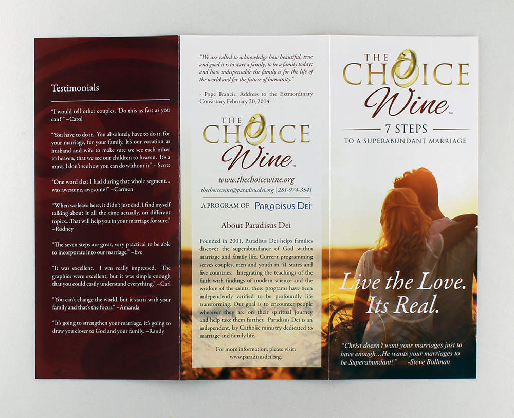 The Choice Wine Trifolds - Pack of 50