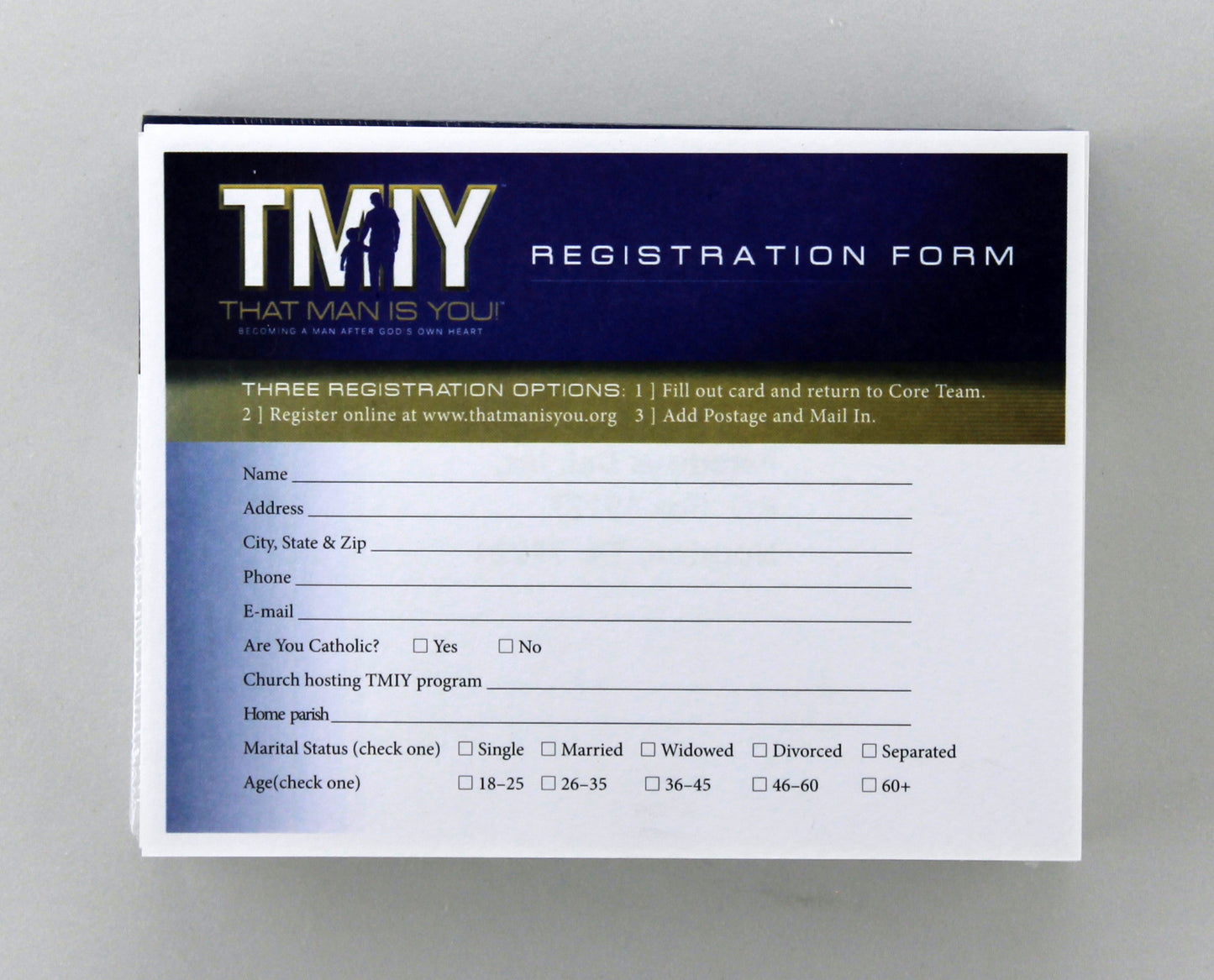 TMIY Registration Cards - Pack of 100