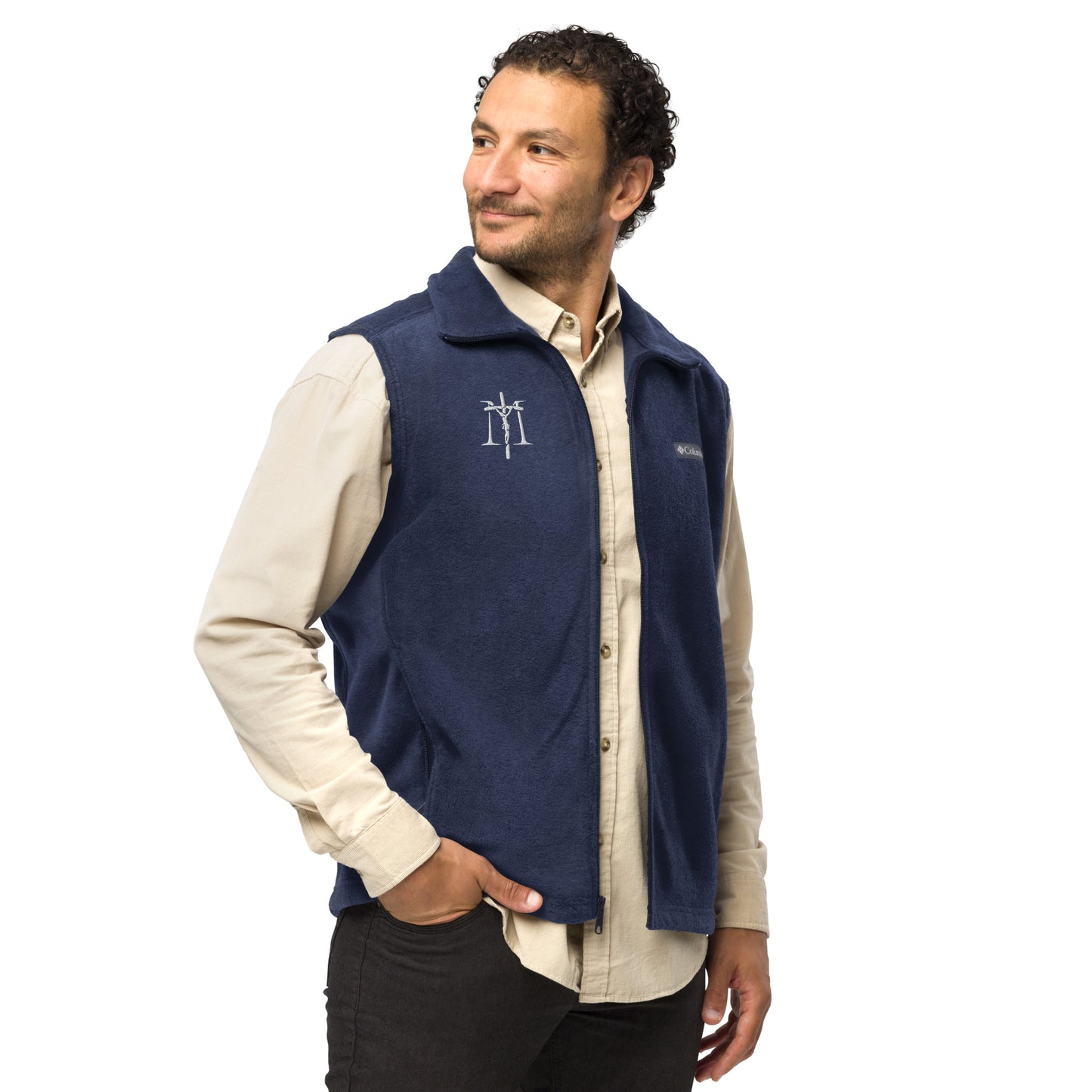 Mysteries of the Rosary: Men’s Columbia fleece vest