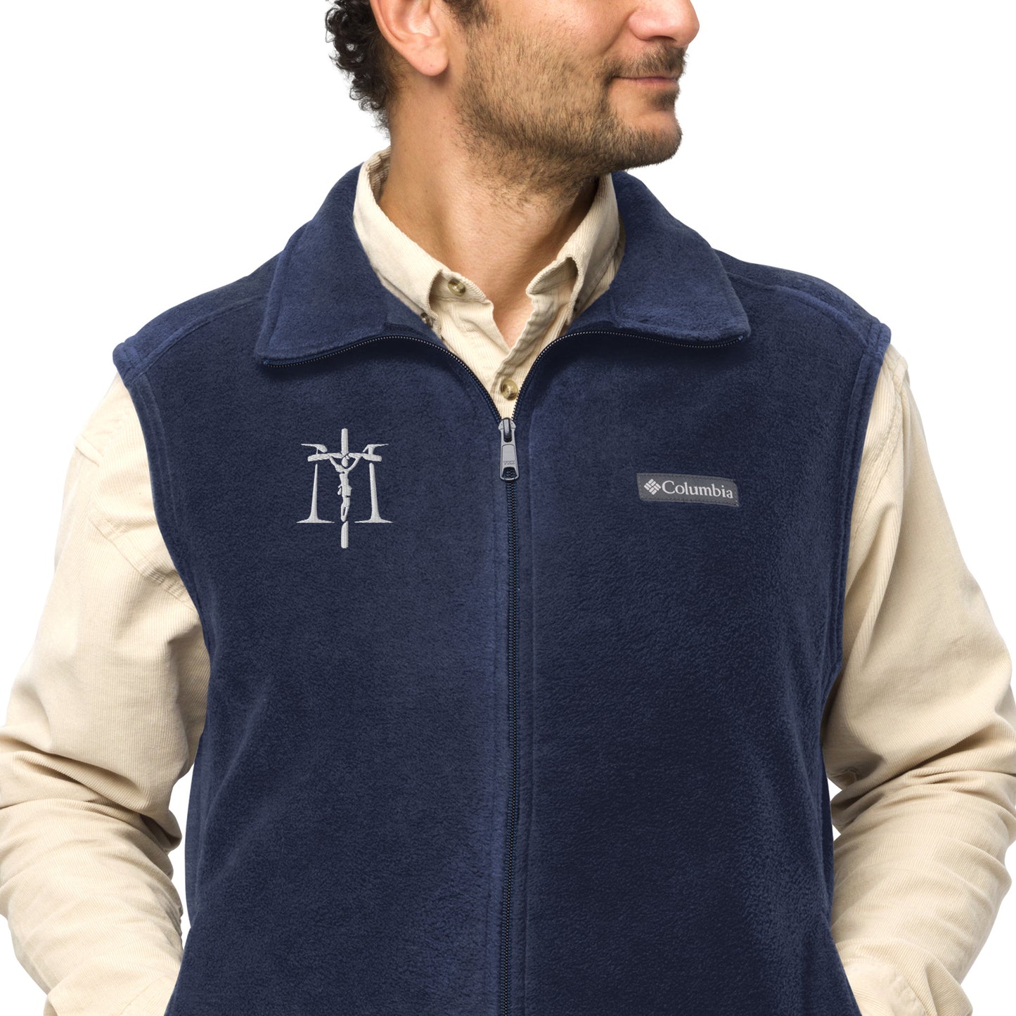 Mysteries of the Rosary: Men’s Columbia fleece vest