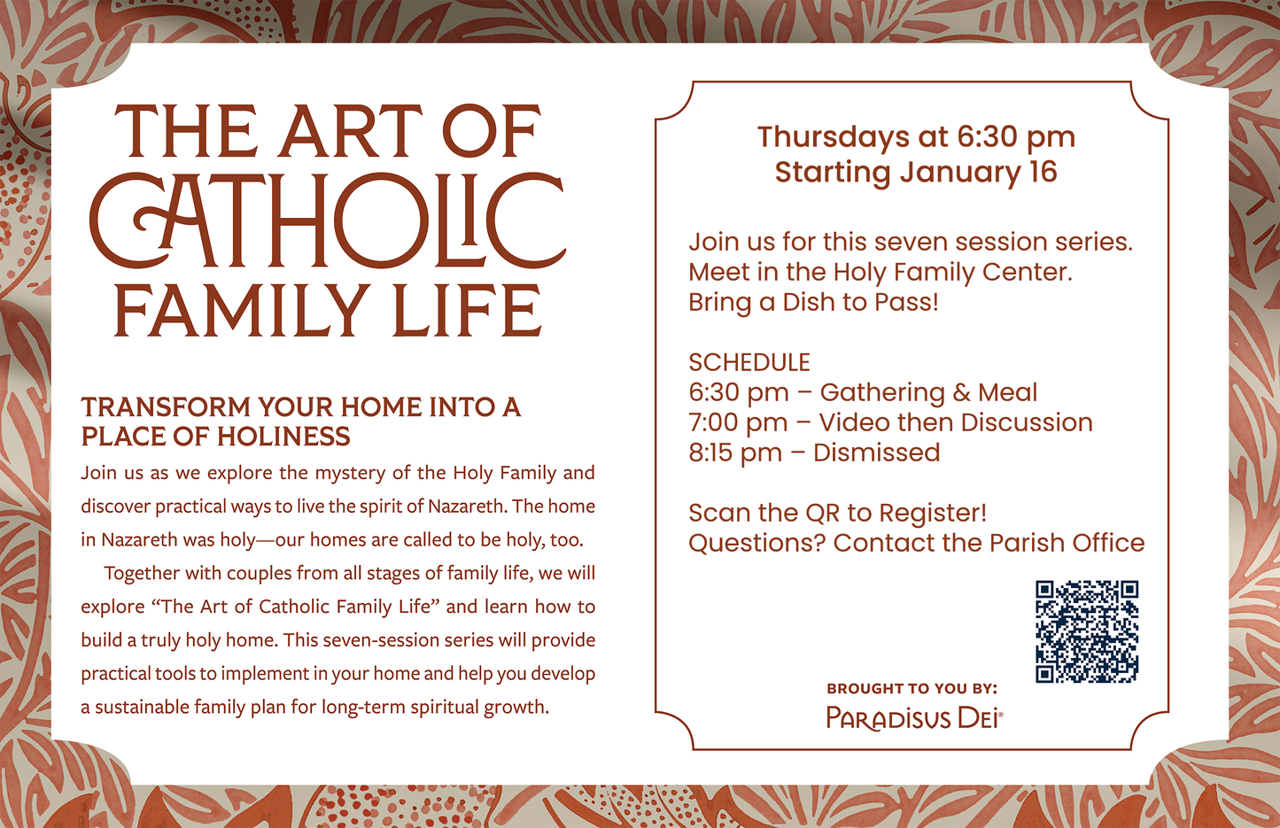 Art of Catholic Family Life 1/2 Page Bulletin Insert - Digital File Only