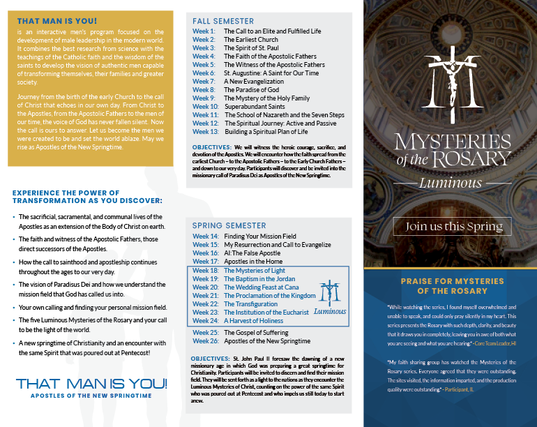 Apostles of the New Springtime Trifolds - Pack of 50