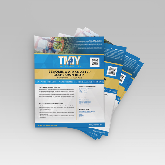 Becoming a Man After God's Own Heart - Printed Bulletin Inserts (Min order 100)