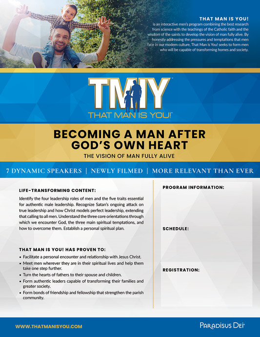 Becoming a Man After God's Own Heart - Printed Bulletin Inserts (Min order 100)