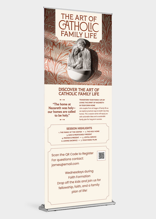 Art of Catholic Family Life Custom Pop-up Banner with Stand