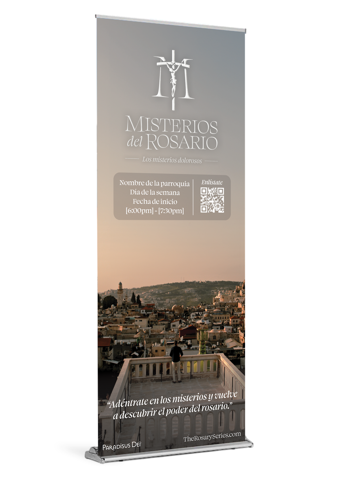 Misterios del Rosario: Dolorosos - Custom Pop-up Banner with Stand
