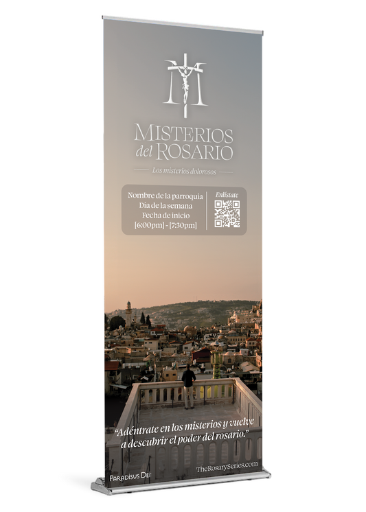Misterios del Rosario: Dolorosos - Custom Pop-up Banner with Stand