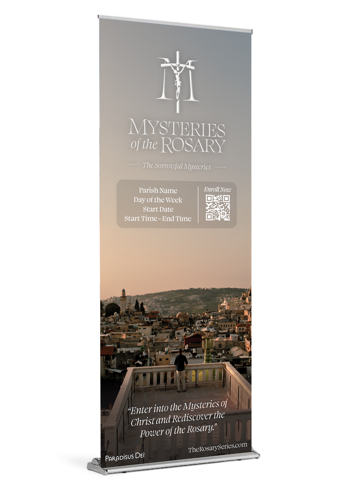Mysteries of the Rosary: Sorrowful - Custom Pop-up Banner with Stand