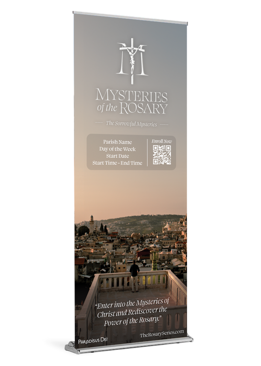 Mysteries of the Rosary: Sorrowful - Custom Pop-up Banner with Stand