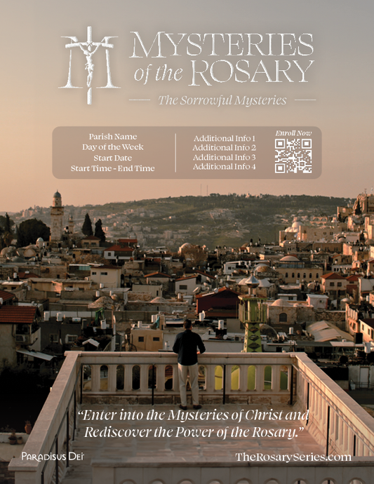 Mysteries of the Rosary: Sorrowful - Printed Bulletin Inserts (Min order 100)