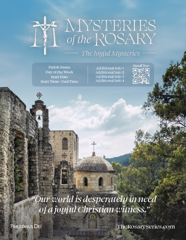 Mysteries of the Rosary: Joyful - Printed Bulletin Inserts (Min order 100)