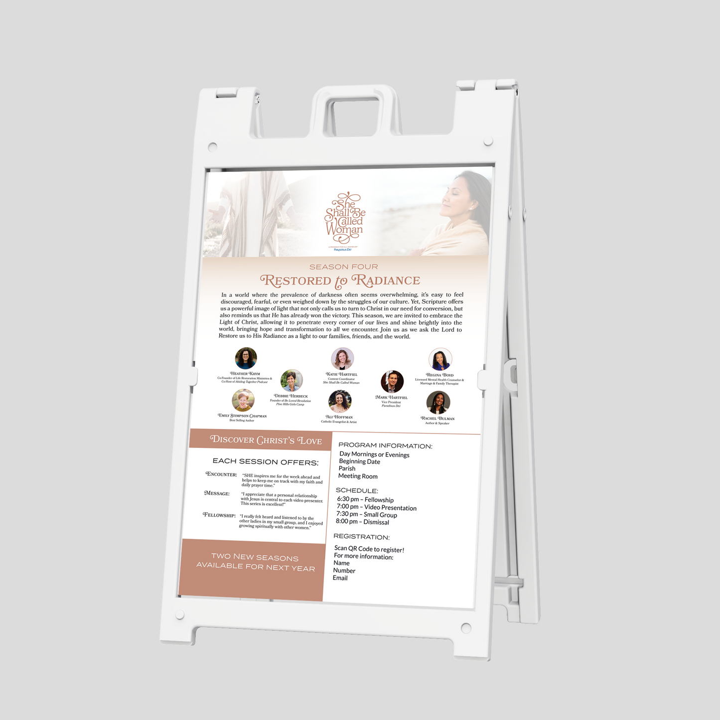 Restored to Radiance - Coroplast Sign Replacement (Set of 2) w/o A-Frame Stand - 24 x 36