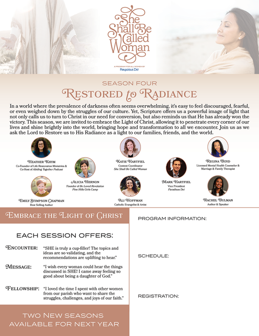 Restored to Radiance Bulletin Insert - Digital File Only