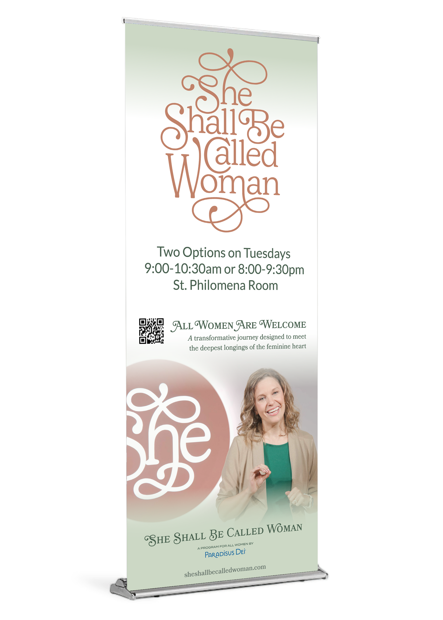 She Shall Be Called Woman Custom Pop-up Banner with Stand