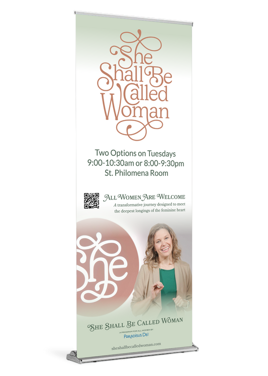 She Shall Be Called Woman Custom Pop-up Banner with Stand