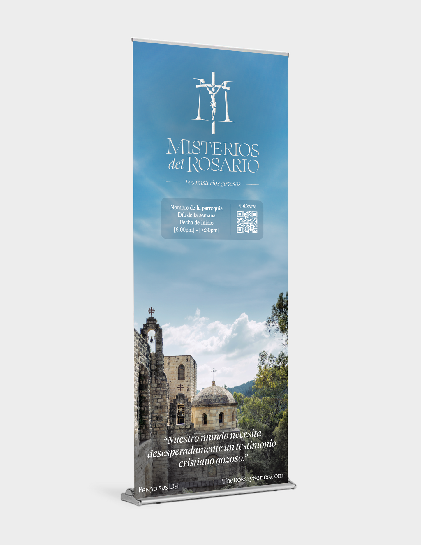 Misterios del Rosario: Gozosos - Custom Pop-up Banner with Stand