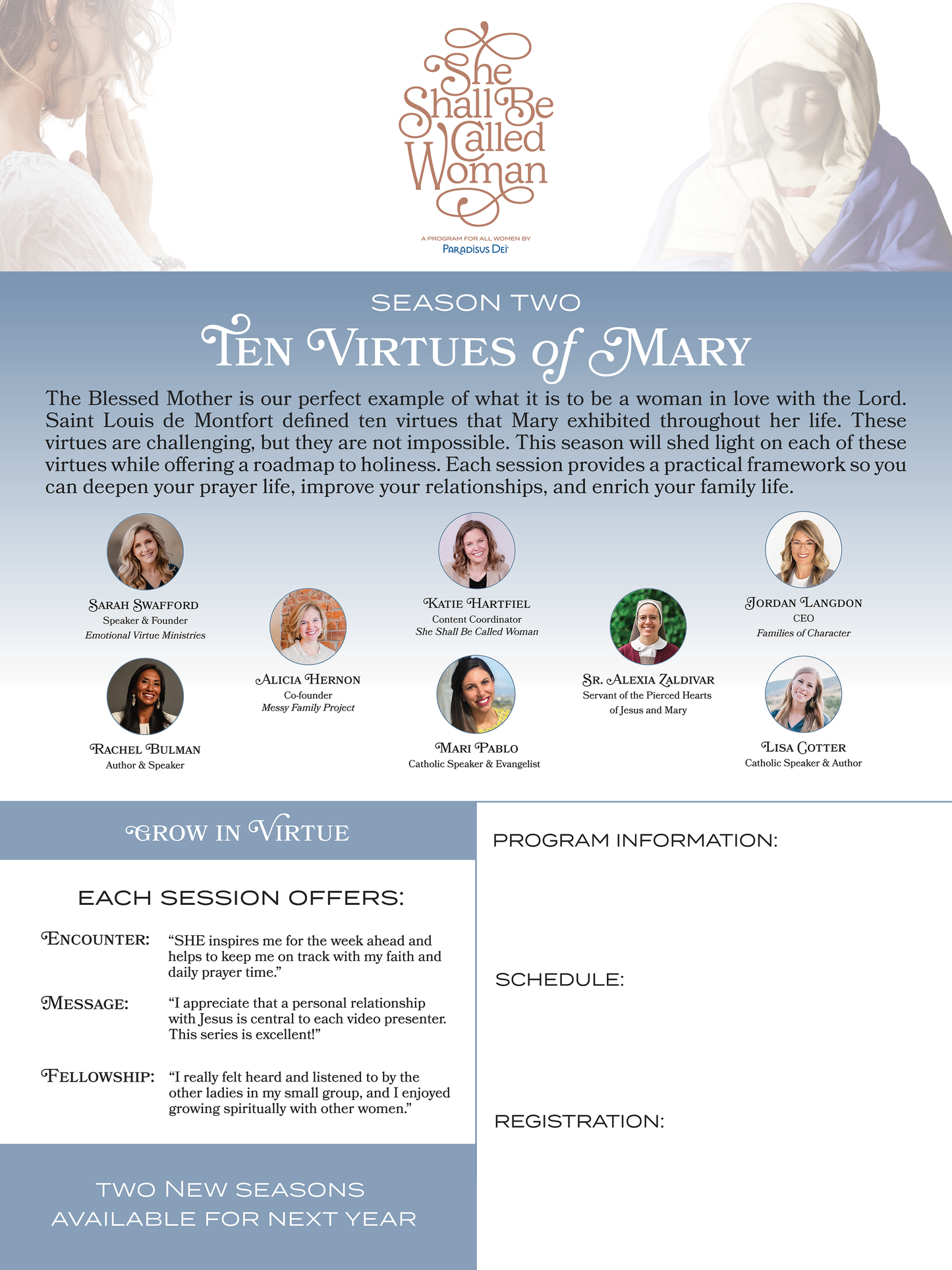 Ten Virtues of Mary - Poster - 18 x 24 (Set of 2)