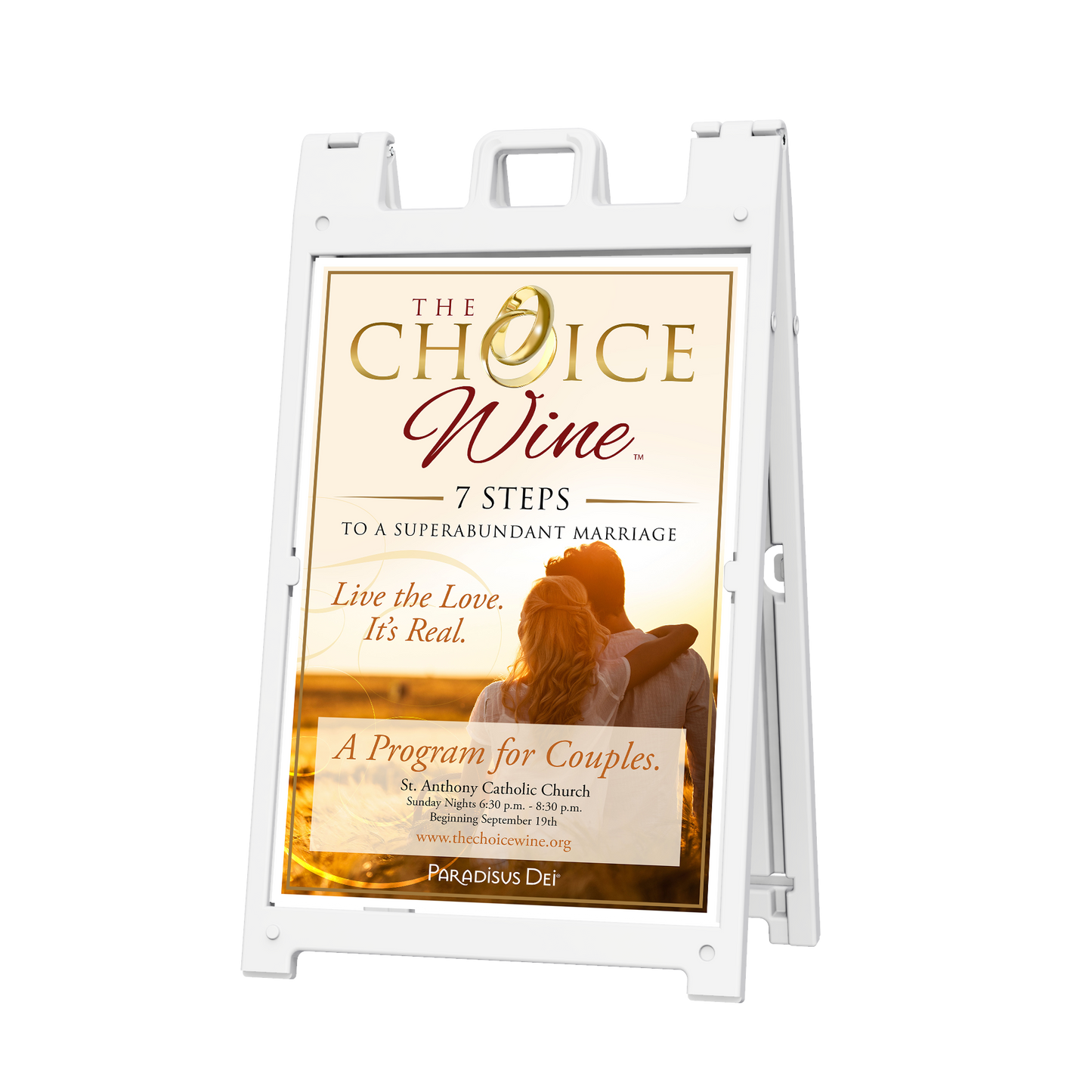 The Choice Wine - Coroplast Sign Replacement (Set of 2) w/o A-Frame Stand - 24 x 36