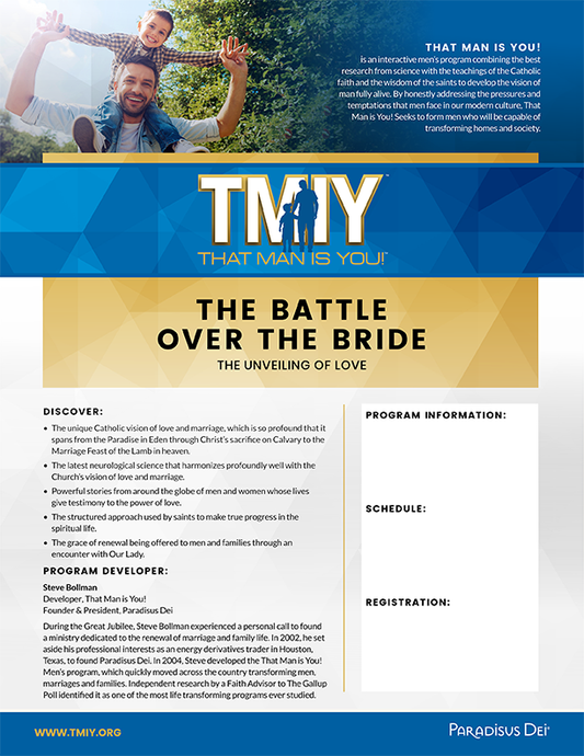 The Battle Over the Bride - Printed Bulletin Inserts (Min order 100)