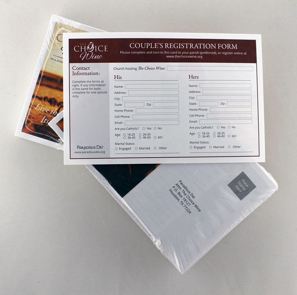 The Choice Wine Registration Cards - Pack of 100