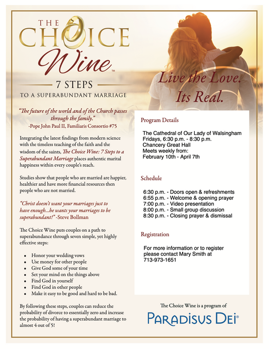 The Choice Wine Bulletin Insert - Digital File Only